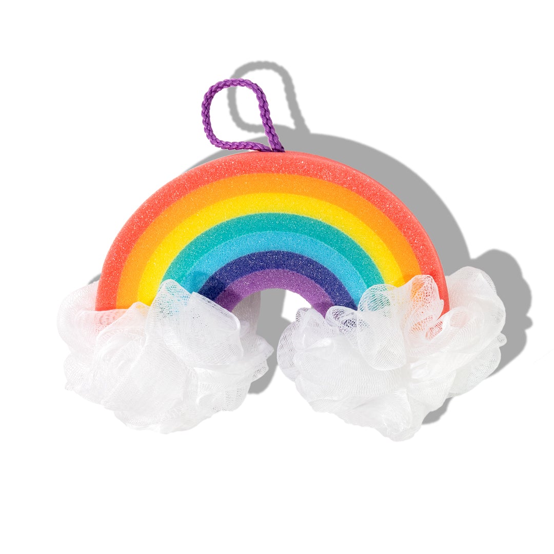 rainbow loofah sponge bath accessories main