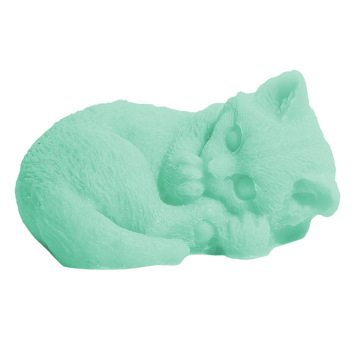 Small Sleeping Kitty Soap - Teal