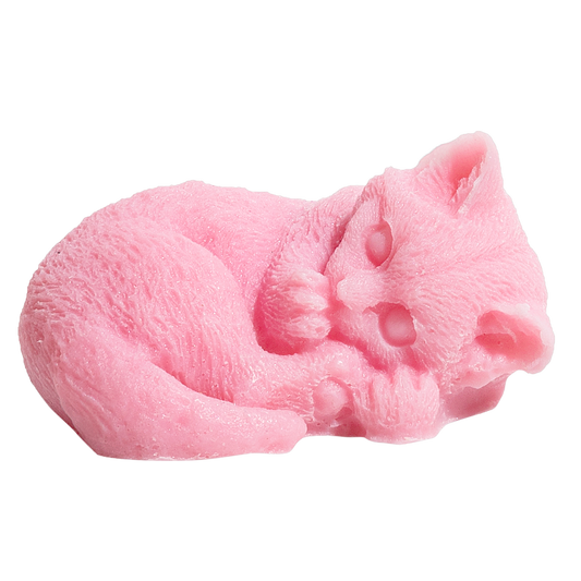 Small Sleeping Kitty Soap - Pink
